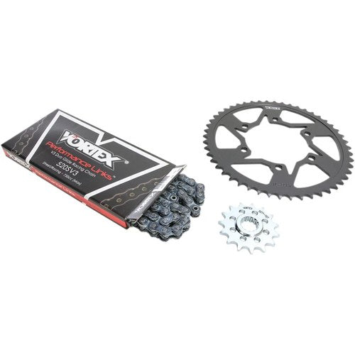 Vortex Steel Chain Kit - Black - Honda - Cbr 500 - '13-'18 | CK2270