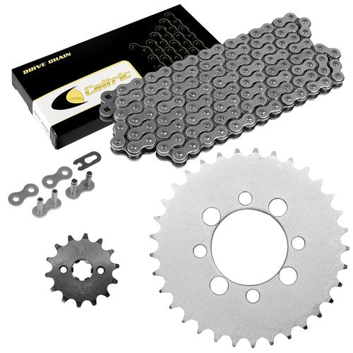 Caltric Drive Chain and Sprockets Kit for Kawasaki KLX110 2002 2003 2004 - 2009