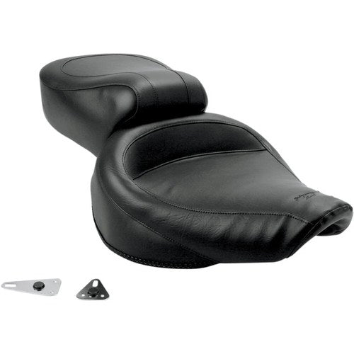 Mustang Vintage 2-Up Seat - Wide - Dyna '91-'95 (Black) 75680