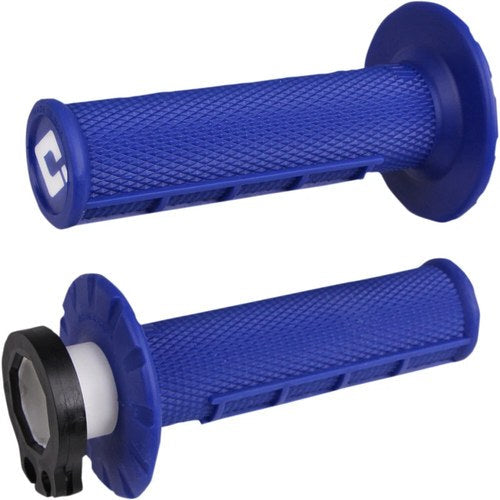 Odi Blue Half Waffle MX Grips | H36HWU