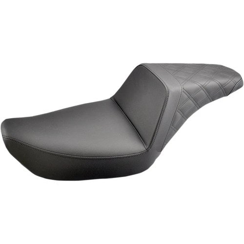 Saddlemen Step Up 2-Up Seat - Rear Lattice Stitched - Fxd (Black) 896-04-173