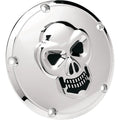 Drag Specialties Skull Derby Cover - Chrome - 5 Hole | 33-0062-PC