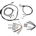 Burly Brand Complete Black Vinyl Handlebar Cable/Brake Line Kit | B30-1017