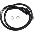 Drag Specialties Brake Line - 18- Softail - Black +8" | 618620-8BLK