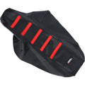 Moose Racing Ribbed Seat Cover - Honda (Black / Red) CR8096-331RT