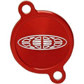 Pro Circuit Oil Filter Cover (Anodized; Red; White) PC4009-0015