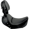 Saddlemen Heels Down Solo Seat - Studded - Backrest - Dyna (Black) 806-04-0031