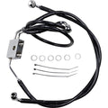 Drag Specialties +8" Brake Line - Front - Black Vinyl - FXDF2-17 | 612137-8BLK