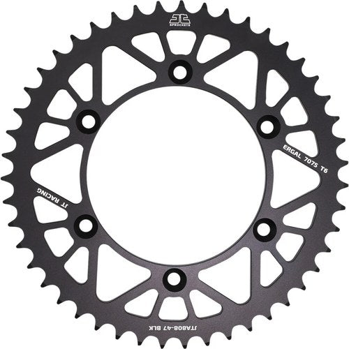 JT Sprockets Rear Racelite Sprocket Alum 47T-520 Blk Kaw/Suz | JTA808.47BLK