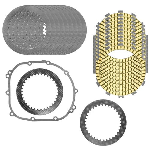 Clutch Friction Steel Plates and Gasket Kit for Kawasaki Z1000 ZR1000 2003 -2009