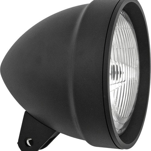 HardDrive 5-3/4in. Black Billet Bullet Headlight, 12v 60/55w H4 bulb | 20-6043BE