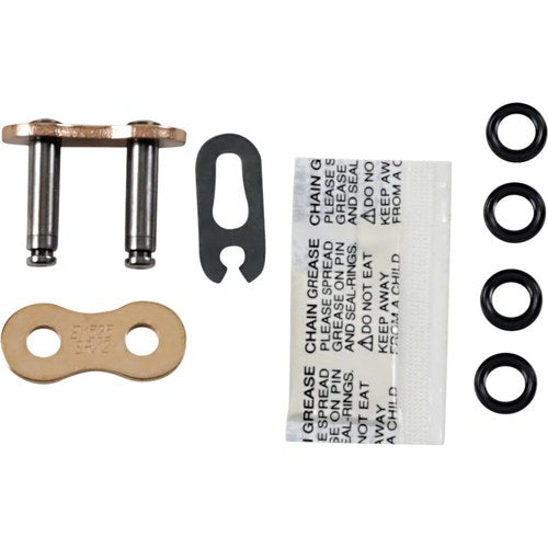 EK Chains 525 SRX2 Series Skj QX-Ring Clip Master Connecting Link (Gold)