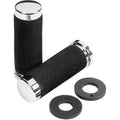 Parts Unlimited Chrome 1" Foam 130 mm Grips | L99-90925