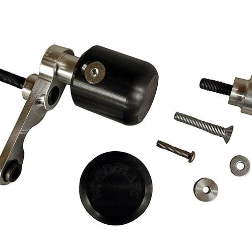 Kawasaki 2008-2010 ZX10R Woodcraft Racing Frame Slider Kit With Black Pucks