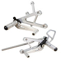 Yamaha 2003-05 YZF-R6 Woodcraft Racing Rearsets / Footpegs - Complete Kit Silver