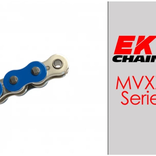 EK MVXZ2-520 Motorcycle Chain 120 Links Tensile Strength 9000 lbs Blue