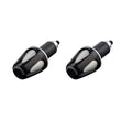 Driven Racing D-AXIS V2 Weighted Universal Bar Ends BLACK/SILVER - DXB-BK2