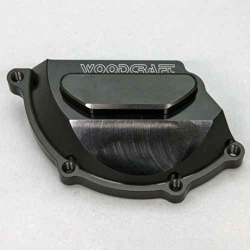 BMW 2015-18 S1000XR Woodcraft Lhs Stator Engine Cover Protector - Black Plate