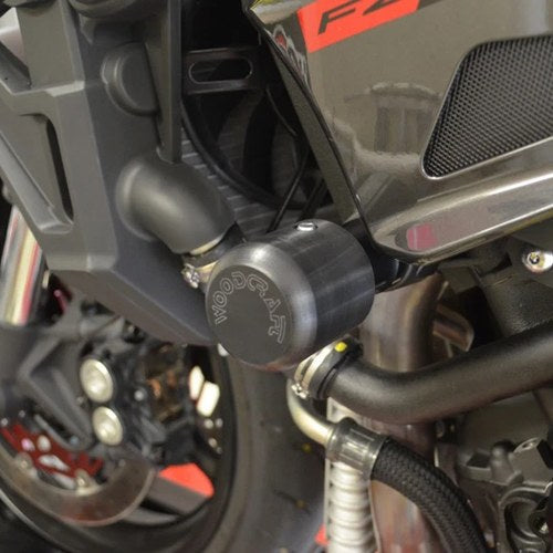 Yamaha 2017-2025 MT-10 Woodcraft Racing Frame Slider Kit With Black Pucks