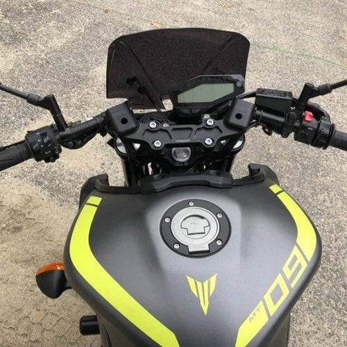 Yamaha 2018-2023 MT-09 Woodcraft 1.5" Clipon Adapter Plate With Black Bars