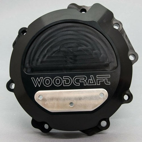 Kawasaki 2011-25 ZX10R Woodcraft Engine Stator Cover - Stainless Steel Skid Pad