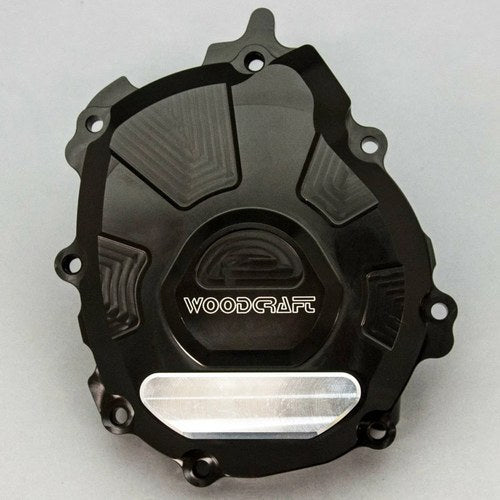 Yamaha 2015-25 R1 R1M R1S Woodcraft Left Side Engine Stator Cover - Silver Plate