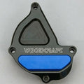 Yamaha 2018-26 MT-10 Woodcraft Ignition Trigger Cover Engine Protector Blue Pad