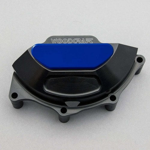 Ducati 2018-24 Panigale V4 R S Woodcraft Lhs Stator Cover Protector - Blue Plate