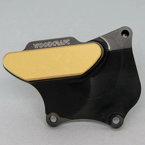 Kawasaki 2009-2025 ZX6R Woodcraft Right Side Case Cover Protector - Gold Plate