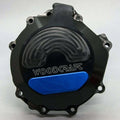 Woodcraft 2006-2010 Kawasaki ZX10R Left Side Engine Stator Cover - Blue Plate