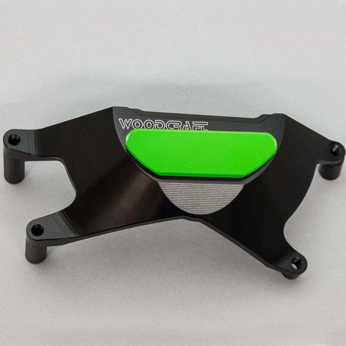 Yamaha 2015-2017 FJ09 Woodcraft Clutch Cover Engine Protector - Green Plate
