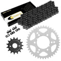 Black Drive Chain & Sprocket Kit for Kawasaki Ninja ZX-6R ZX6R ZX600 1998-2002