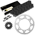 Black Drive Chain And Sprocket Kit for Kawasaki KL650 KLR650 1990-2017
