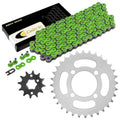 Drive Chain & Sprockets Kit for Yamaha Grizzly 125 YFM125G YFM125 G 04-12 Green