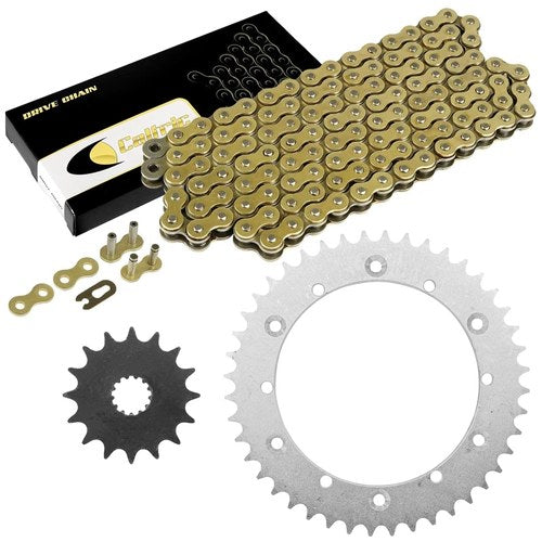 Drive Chain & Sprockets Kit for Yamaha Tt500 XT500 1977-1981 Gold