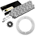 Drive Chain & Sprockets Kit for Yamaha It175 1980-1983 / It200 1984-1986 White