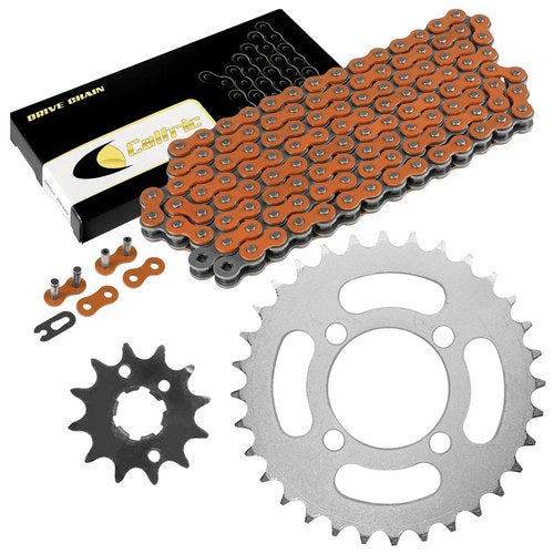 Drive Chain & Sprockets Kit fits Yamaha Breeze 125 YFA1 1989 1990-2004 / Orange