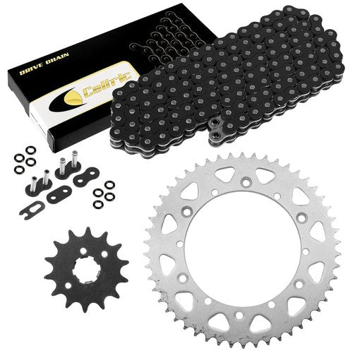 Black O-Ring Drive Chain & Sprockets Kit for Yamaha IT250 YZ250 YZ465 YZ490