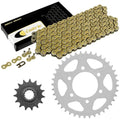 Drive Chain & Sprockets Kit for Kawasaki ZX600 ZZR600 2005 2006 2007 2008 Gold