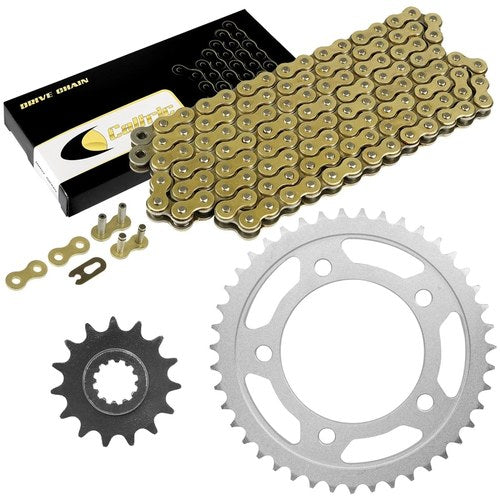 Drive Chain & Sprockets Kit for Honda CBR600F2 Super Sport 1991-1994 Gold