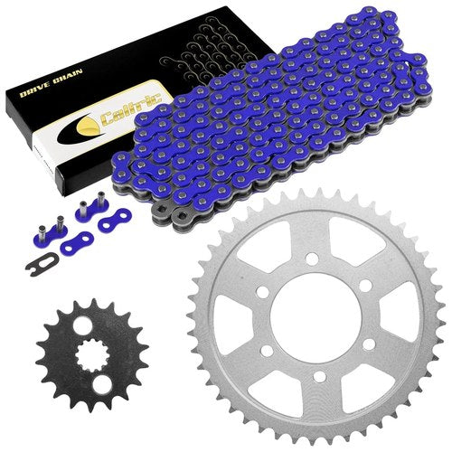 Drive Chain & Sprockets Kit Fits Kawasaki ZX1200 Ninja ZX-12R 2000-2005 / Blue