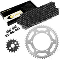 Black Drive Chain And Sprocket Kit for Kawasaki Ninja ZX-7 ZX750H 1989