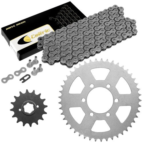 Drive Chain & Sprockets Kit for Yamaha XJ550 Maxim 81-83 XJ550R Seca 82 83 Steel