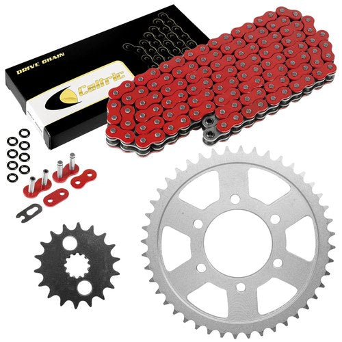 Red O-Ring Drive Chain & Sprockets Kit for Kawasaki ZX1200 Ninja ZX12R 2000-05