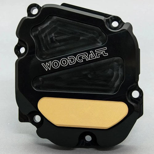 Kawasaki 2011-2025 ZX10R Woodcraft Rhs Ignition Trigger Engine Cover - Gold Pad