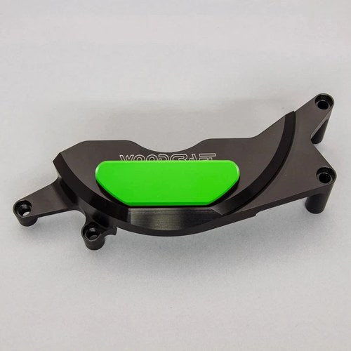 Kawasaki 2024-2025 Ninja 500 Woodcraft Lhs Stator Cover Protector - Green Plate