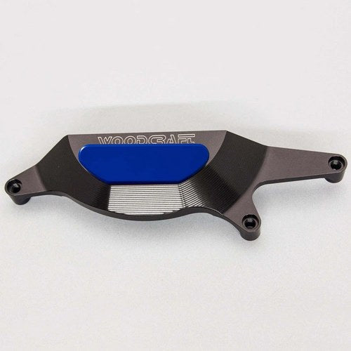 Kawasaki 2019-2023 Z400 Woodcraft Rhs Clutch Cover Protector - Blue Plate