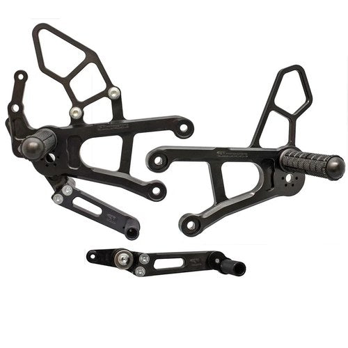 Yamaha 2017-25 MT-10 Woodcraft Racing Rearsets / Footpegs GP/STD - Complete Kit