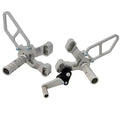 Ducati 2011-2013 848 Evo Woodcraft Racing Silver Rearsets - Standard Kit