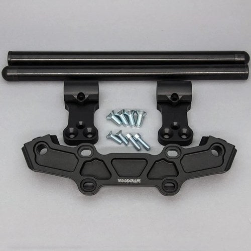 Yamaha 2018-2024 MT-10 Woodcraft Clipon Bar Handlebar Adapter Plate - 2.5" Mount